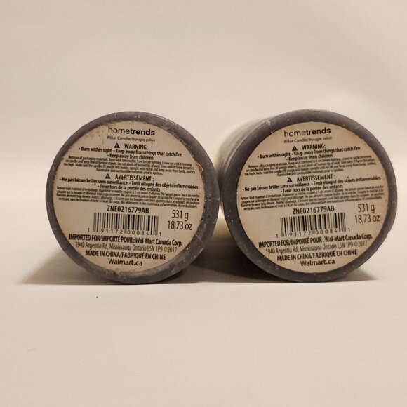 PRETTY Grey Gradient Pillar Candles 8" x 2 - Picture 3 of 3